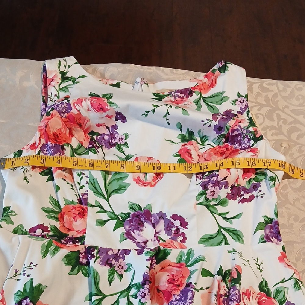 Grace Karin Purple and Green Floral Dress - Picture 6 of 11